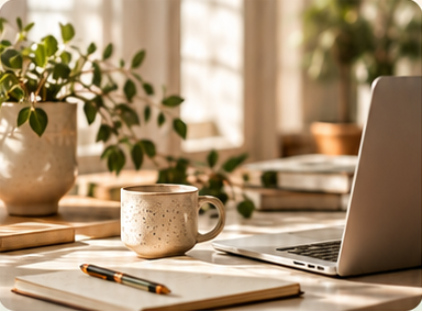 A calm workspace for planning and building your next step